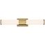 Caper LED Vanity Brushed Brass w/ Frosted Lens
