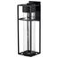 Ledges 10W LED Large Wall Lantern Matte Black w/ Clear Seeded Glass
