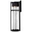 Ledges 10W LED Large Wall Lantern Matte Black w/ Clear Seeded Glass