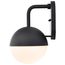 Atmosphere 6W LED Medium Wall Lantern Matte Black w/ White Opal Glass