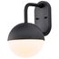 Atmosphere 6W LED Medium Wall Lantern Matte Black w/ White Opal Glass