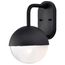 Atmosphere 6W LED Medium Wall Lantern Matte Black w/ Clear Seeded Glass
