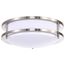 Glamour LED 10" Flush Mount Fixture Brushed Nickel Finish CCT Selectable 3K/4K/5K