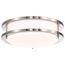 Glamour LED 10" Flush Mount Fixture Brushed Nickel Finish CCT Selectable 3K/4K/5K