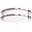 Glamour LED 10" Flush Mount Fixture Brushed Nickel Finish CCT Selectable 3K/4K/5K