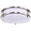 Glamour LED 10" Flush Mount Fixture Brushed Nickel Finish CCT Selectable 3K/4K/5K