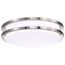 Glamour LED 14" Flush Mount Fixture Brushed Nickel Finish CCT Selectable 3K/4K/5K