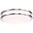 Glamour LED 14" Flush Mount Fixture Brushed Nickel Finish CCT Selectable 3K/4K/5K