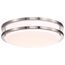 Glamour LED 14" Flush Mount Fixture Brushed Nickel Finish CCT Selectable 3K/4K/5K