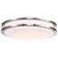 Glamour LED 17" Flush Mount Fixture Brushed Nickel Finish CCT Selectable 3K/4K/5K