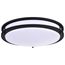 Glamour LED 17" Flush Mount Fixture Black Finish CCT Selectable 3K/4K/5K