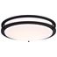 Glamour LED 17" Flush Mount Fixture Black Finish CCT Selectable 3K/4K/5K