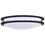 Glamour LED 17" Flush Mount Fixture Black Finish CCT Selectable 3K/4K/5K