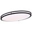 Glamour LED 32" Flush Mount Fixture Oval Shape Black Finish CCT Selectable 3K/4K/5K