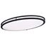 Glamour LED 32" Flush Mount Fixture Oval Shape Black Finish CCT Selectable 3K/4K/5K