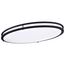 Glamour LED 32" Flush Mount Fixture Oval Shape Black Finish CCT Selectable 3K/4K/5K