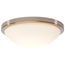 Button 11 Inch LED Flush Mount Fixture Brushed Nickel Finish CCT Selectable 120 Volts