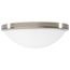 Button 11 Inch LED Flush Mount Fixture Brushed Nickel Finish CCT Selectable 120 Volts