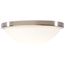 Button 11 Inch LED Flush Mount Fixture Brushed Nickel Finish CCT Selectable 120 Volts