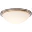 Button 13 Inch LED Flush Mount Fixture Brushed Nickel Finish CCT Selectable 120 Volts