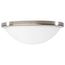 Button 13 Inch LED Flush Mount Fixture Brushed Nickel Finish CCT Selectable 120 Volts