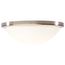 Button 13 Inch LED Flush Mount Fixture Brushed Nickel Finish CCT Selectable 120 Volts