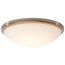 Button 17 Inch LED Flush Mount Fixture Brushed Nickel Finish CCT Selectable 120 Volts