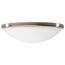 Button 17 Inch LED Flush Mount Fixture Brushed Nickel Finish CCT Selectable 120 Volts
