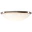 Button 17 Inch LED Flush Mount Fixture Brushed Nickel Finish CCT Selectable 120 Volts