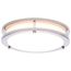 Glamour, LED 10" Flush Mount, Brushed Nickel Finish, 27K/3K/35K/4K/5K CCT Selectable