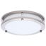 Glamour, LED 10" Flush Mount, Brushed Nickel Finish, 27K/3K/35K/4K/5K CCT Selectable