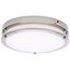 Glamour, 13" LED Flush Mount, Emergency Battery, CCT Selectable, Brushed Nickel Finish