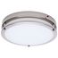 Glamour, 13" LED Flush Mount, Emergency Battery, CCT Selectable, Brushed Nickel Finish