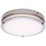 Glamour, 13" LED Flush Mount, Emergency Battery, CCT Selectable, Brushed Nickel Finish