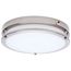 Glamour, 13" LED Flush Mount, Emergency Battery, CCT Selectable, Brushed Nickel Finish