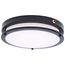 Glamour, 13" LED Flush Mount, Emergency Battery, CCT Selectable, Black Finish