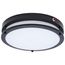 Glamour, 13" LED Flush Mount, Emergency Battery, CCT Selectable, Black Finish