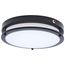 Glamour, 13" LED Flush Mount, Emergency Battery, CCT Selectable, Black Finish