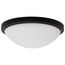 Button 11 Inch LED Flush Mount Fixture Matte Black Finish CCT Selectable 120 Volts