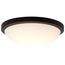 Button 11 Inch LED Flush Mount Fixture Matte Black Finish CCT Selectable 120 Volts