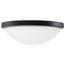 Button 11 Inch LED Flush Mount Fixture Matte Black Finish CCT Selectable 120 Volts