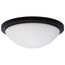Button 13 Inch LED Flush Mount Fixture Matte Black Finish CCT Selectable 120 Volts