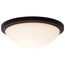Button 13 Inch LED Flush Mount Fixture Matte Black Finish CCT Selectable 120 Volts