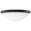 Button 13 Inch LED Flush Mount Fixture Matte Black Finish CCT Selectable 120 Volts
