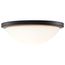 Button 13 Inch LED Flush Mount Fixture Matte Black Finish CCT Selectable 120 Volts