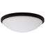 Button 17 Inch LED Flush Mount Fixture Matte Black Finish CCT Selectable 120 Volts