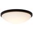 Button 17 Inch LED Flush Mount Fixture Matte Black Finish CCT Selectable 120 Volts