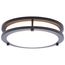 Glamour, LED 10" Flush Mount, Black Finish, 27K/3K/35K/4K/5K CCT Selectable