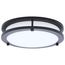 Glamour, LED 10" Flush Mount, Black Finish, 27K/3K/35K/4K/5K CCT Selectable