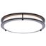 Glamour, LED 13" Flush Mount, Black Finish, 27K/3K/35K/4K/5K CCT Selectable